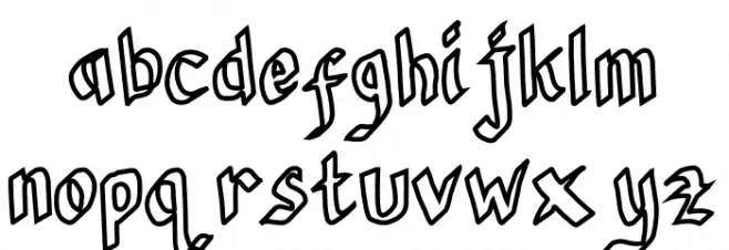 Gasgass फ़ॉन्ट लोअरकेस