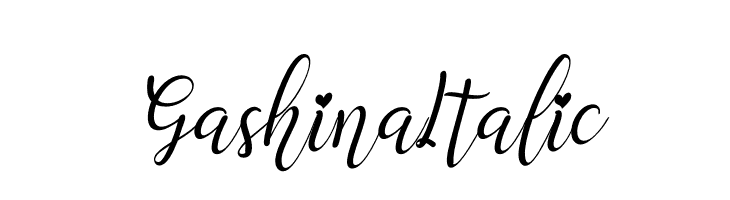 Gashina Italic  font caratteri gratis