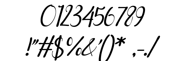 Gashina Italic Font OTHER CHARS