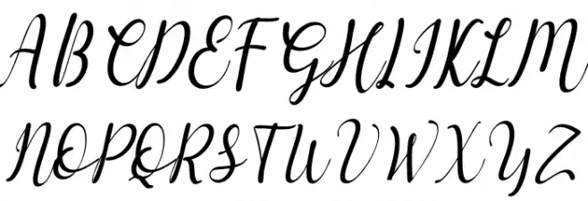 Gashina Italic Schriftart Groß