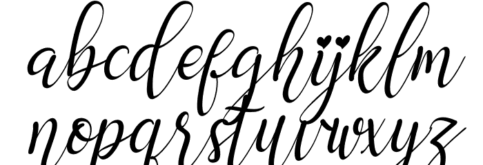 Gashina Italic Font LOWERCASE