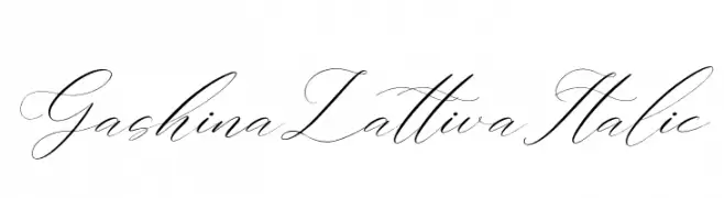 Gashina Lattiva Italic  Fuentes Gratis Descargar