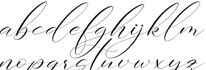 Gashina Lattiva Font LOWERCASE