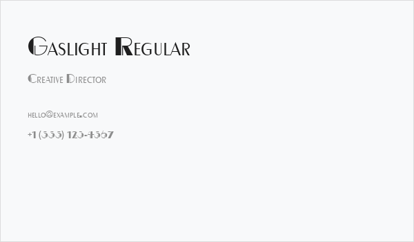 Gaslight Regular Business Card