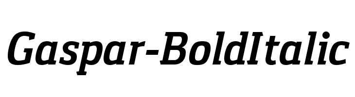 Gaspar-BoldItalic Schriftart