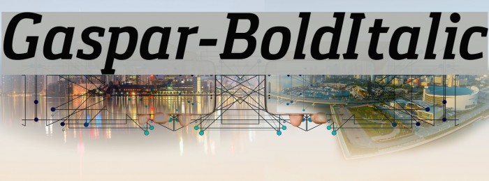 Gaspar-BoldItalic Font examples