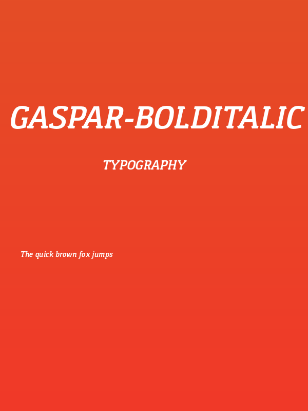 Gaspar-BoldItalic Poster