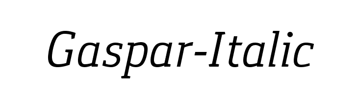 Gaspar-Italic Schriftart