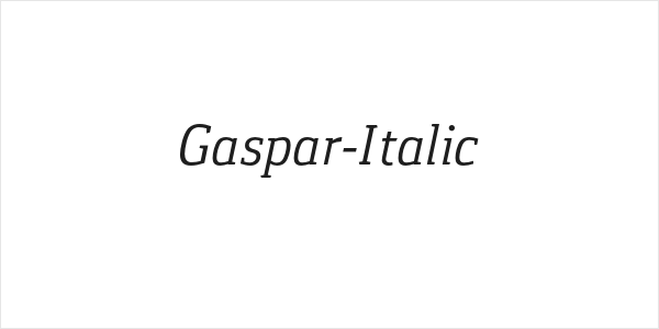 Gaspar-Italic Logo