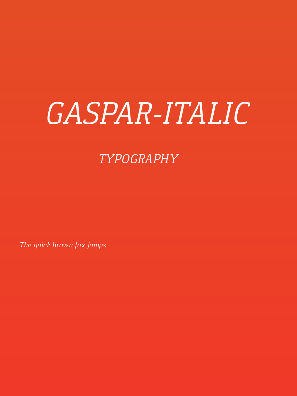 Gaspar-Italic Poster