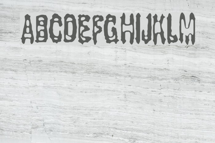 Gasping BRK Font examples