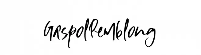 GaspolRemblong  Frei Schriftart Herunterladen