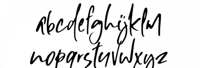 GaspolRemblong Schriftart Kleinbuchstaben