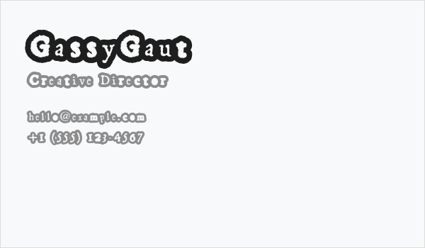 GassyGaut Business Card