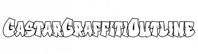 Gastar Graffiti Outline  नि: शुल्क फ़ॉन्ट्स डाउनलोड