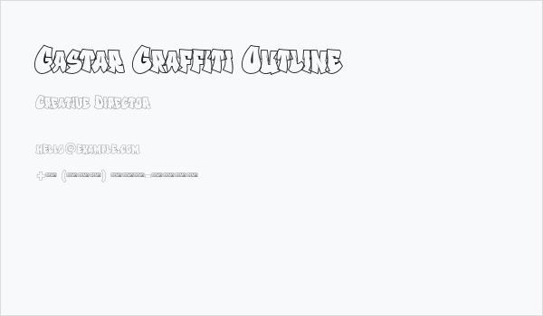 Gastar Graffiti Outline Business Card