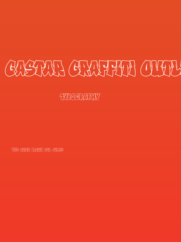 Gastar Graffiti Outline Poster