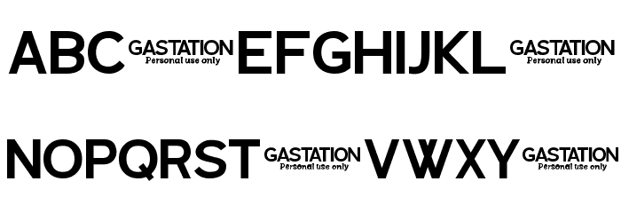 Gastation Font LOWERCASE