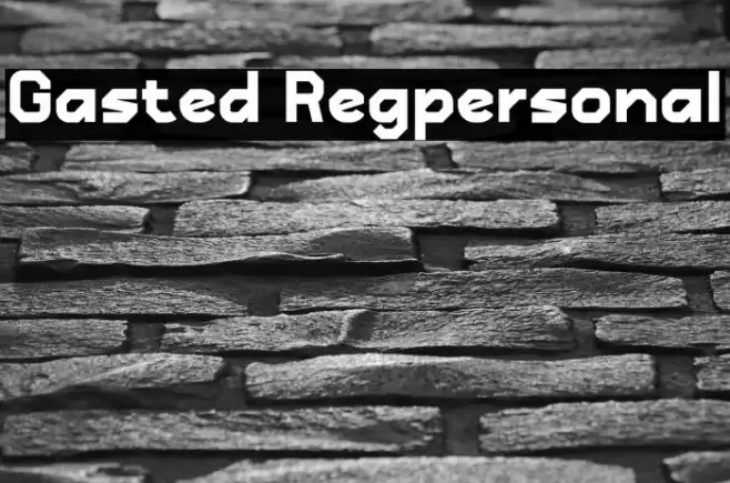 Gasted Regpersonal Font examples