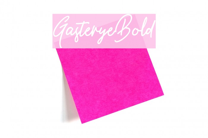 GasteryeBold Font examples