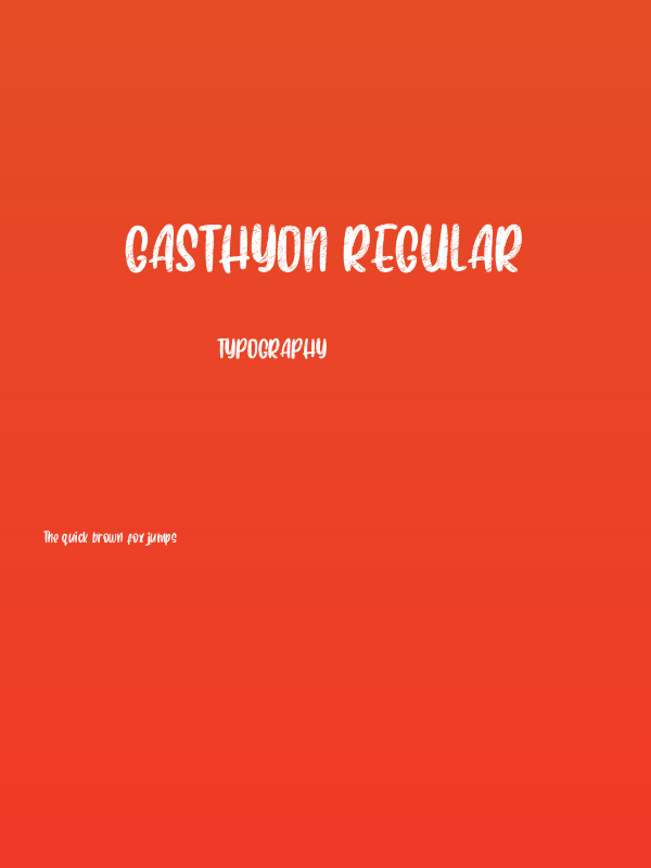 Gasthyon Regular Poster