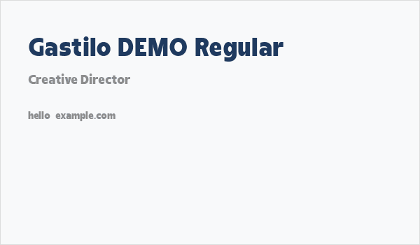 Gastilo DEMO Regular Business Card