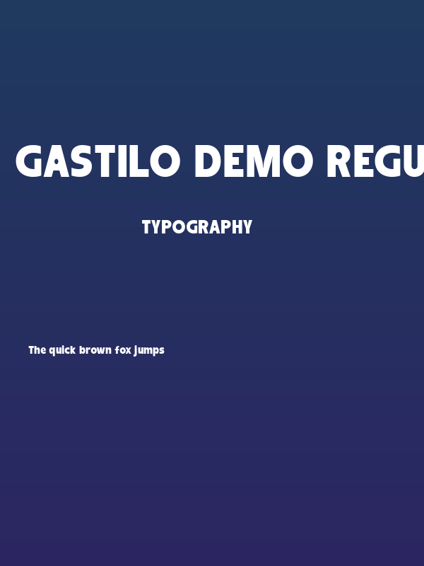 Gastilo DEMO Regular Poster
