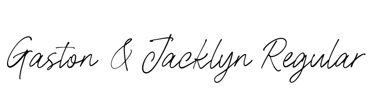 Gaston & Jacklyn Regular  नि: शुल्क फ़ॉन्ट्स डाउनलोड