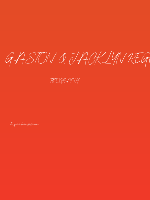Gaston & Jacklyn Regular Poster