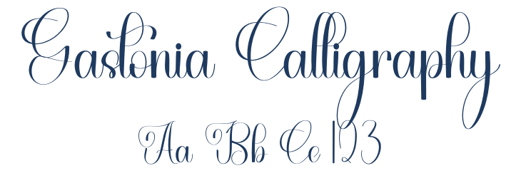 Gastonia Calligraphy Font Preview