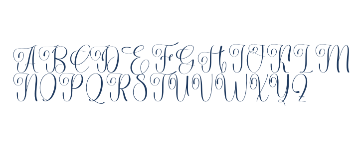 Gastonia Calligraphy Uppercase
