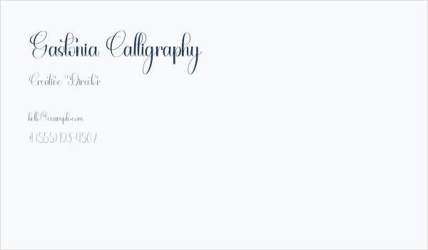 Gastonia Calligraphy Business Card