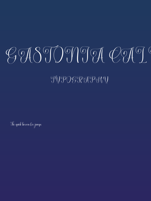 Gastonia Calligraphy Poster