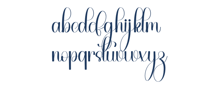 Gastonia Calligraphy Lowercase