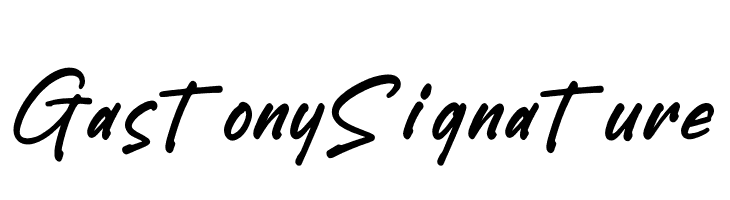 Gastony Signature  フリーフォントのダウンロード