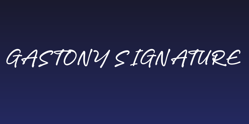 Gastony Signature Social Header