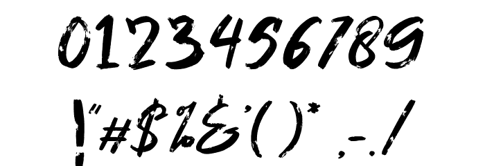 Gastrax Brush Font Font OTHER CHARS