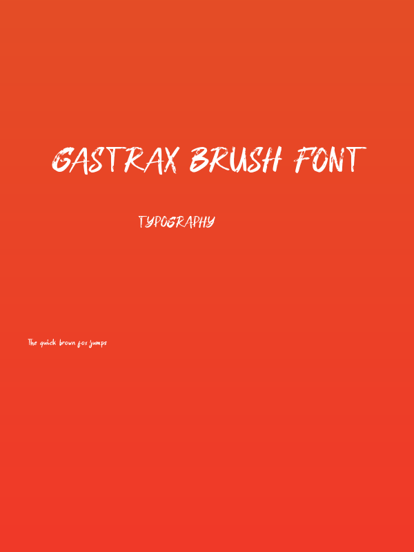 Gastrax Brush Font Poster