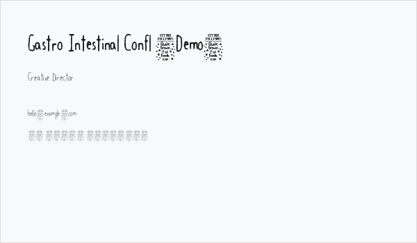 Gastro Intestinal Confl [Demo] Business Card