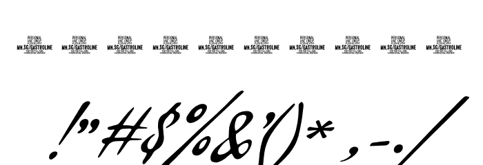 Gastroline Signature PERSONAL Regular Font OTHER CHARS
