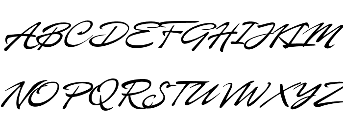 Gastroline Signature PERSONAL Regular Font UPPERCASE