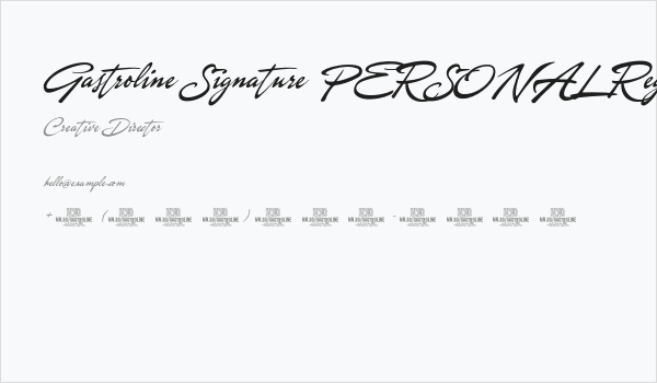 Gastroline Signature PERSONAL Regular Business Card