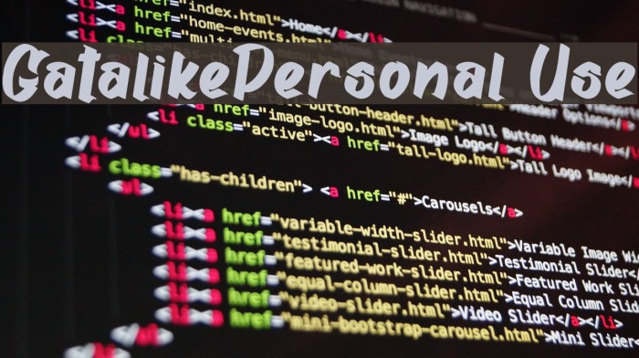 Gatalike_Personal Use Font examples
