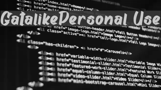 Gatalike_Personal Use خط examples