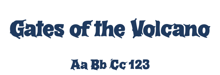 Gates of the Volcano Font Preview
