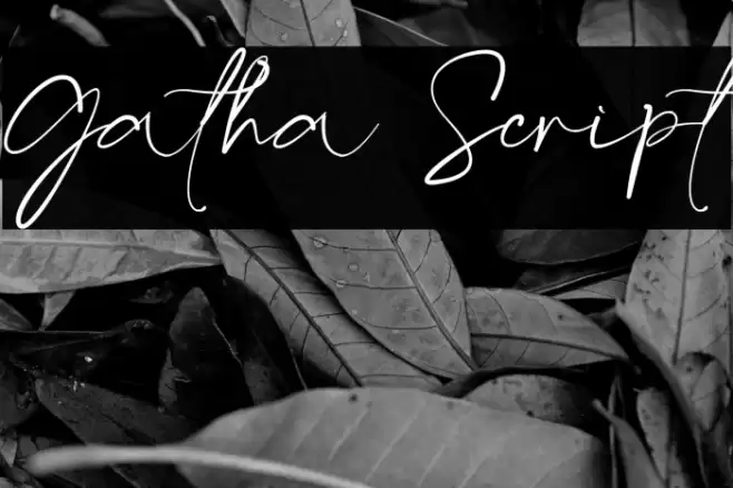 Gatha Script Font examples