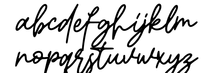 Gatheline Signature Font LOWERCASE