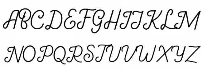 Gathenbury Typeface フォント 大文字
