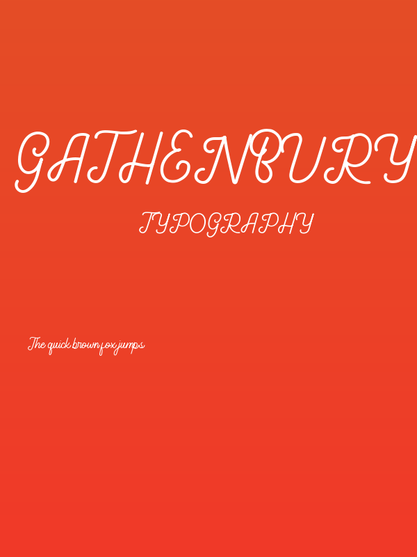 Gathenbury Typeface Poster