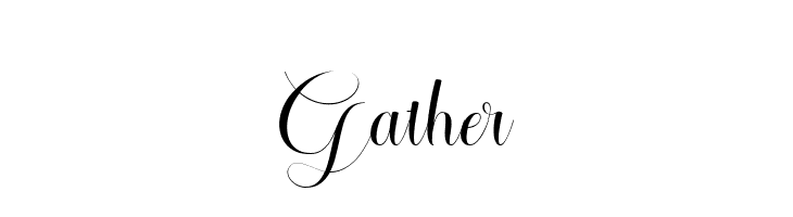 Gather  フリーフォントのダウンロード